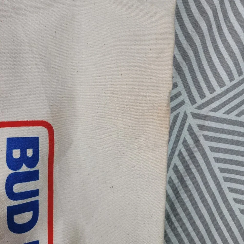 Vintage Bud Light Promo Duffel Bag Large Canvas Advertising 80s Kmi AM Radio